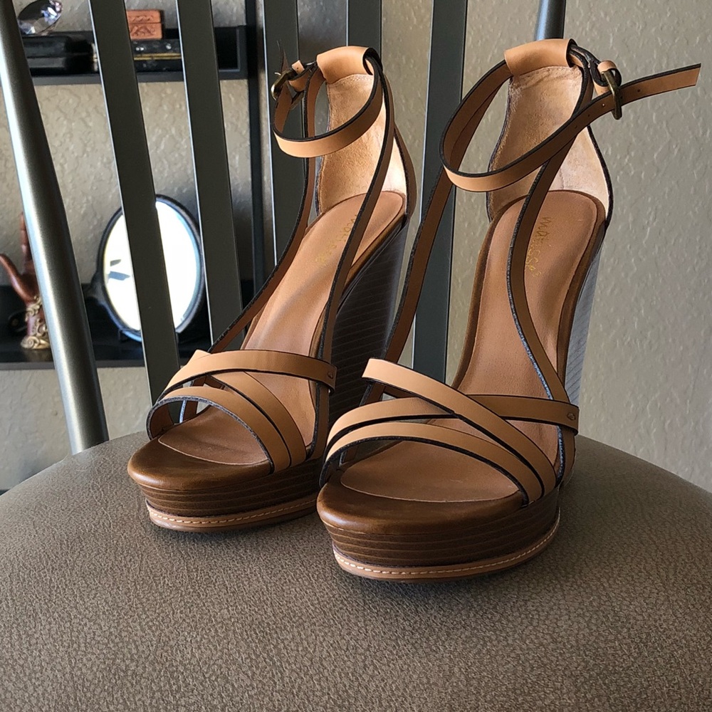 Matisse Strappy Leather Wedges
